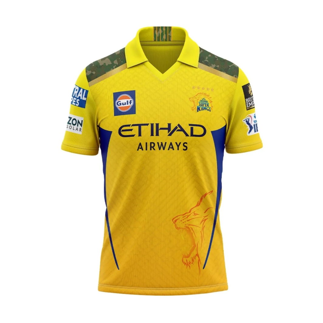 Chennai Super Kings 2025 Jersey – CSK Men’s Cricket Shirt | Premium Fans Edition