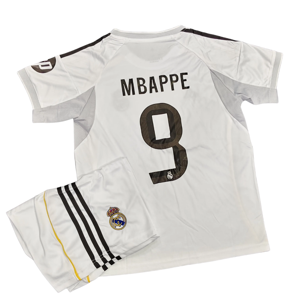 Real Madrid Home 2025/26 Official Premium Kids Kit – Custom Name & Number Edition